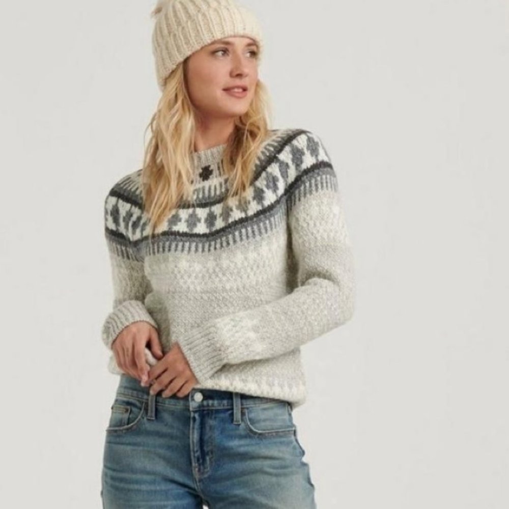 NWT LUCKY BRAND Bold FairIsle Sweater Size S, NWT.
